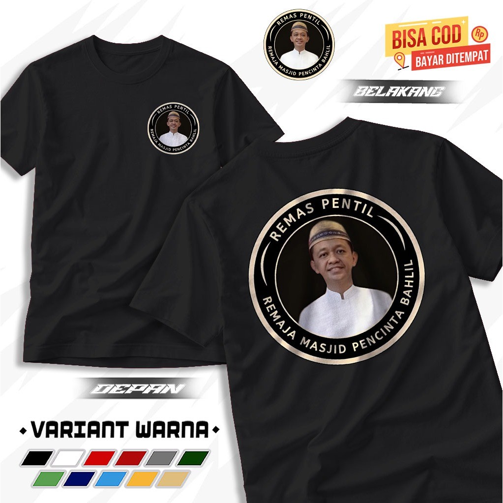 BAJU ATASAN REMAS PENTIL - BAHLIL - REMAJA MESJID PENCINTA BAHLIL - PREMIUM SOFT PE 24S