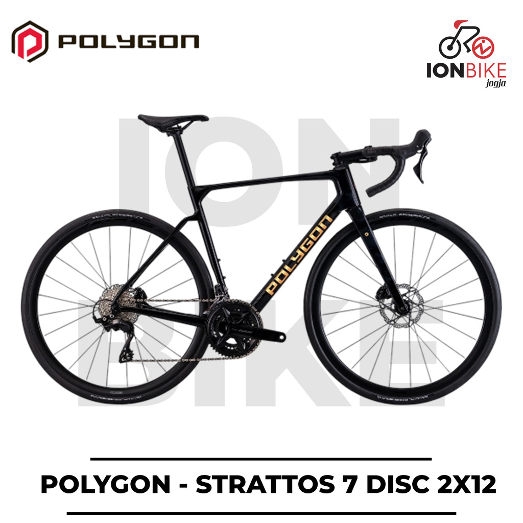 Sepeda Balap Roadbike Polygon Strattos 7 700c Carbon 2x12 Terbaru 7.0 - Shimano 105 R7100 12 Speed -