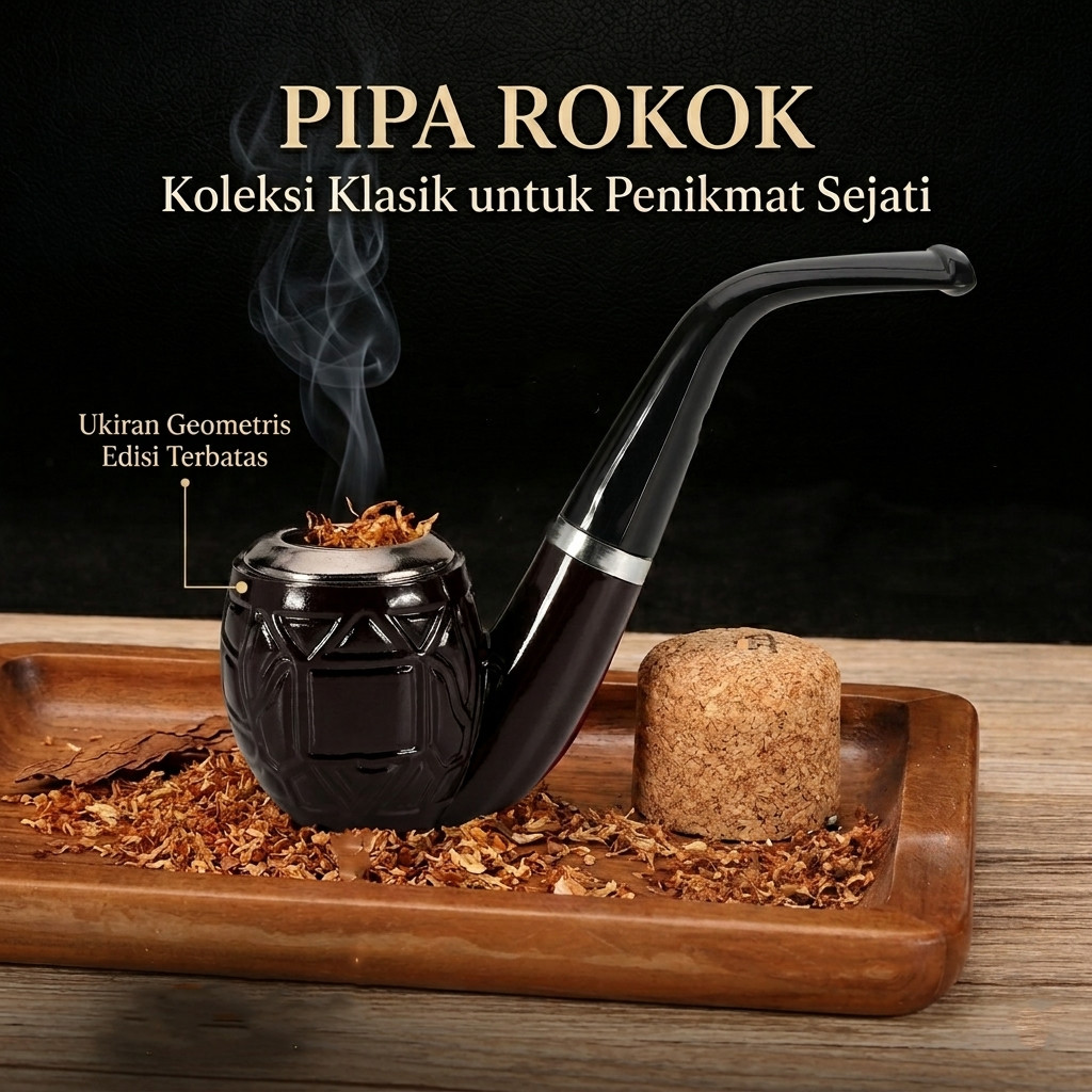 Jodel Pipa Rokok Tembakau Cangklong Tobacco Pipe Resin Washable Filter - ZF901