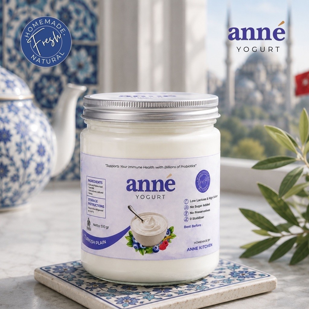 Anne Probiotics Turkish Yogurt PLAIN tanpa Gula (Live Active Cultures)