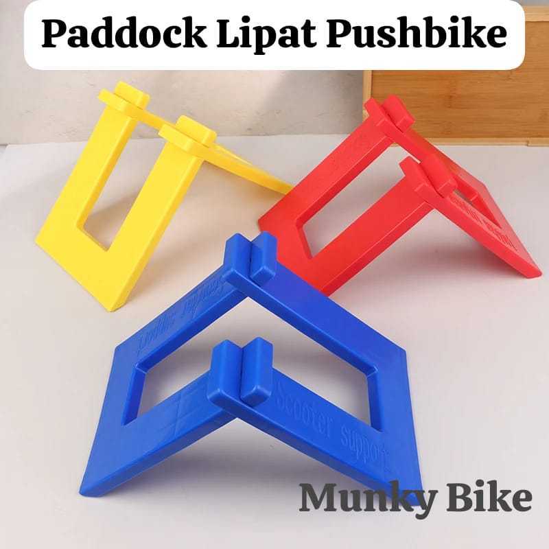 Foto Paddock Paddok Jagrak Standar Stand Lipat Pushbike 12 inch Balance Bike Sepeda Anak