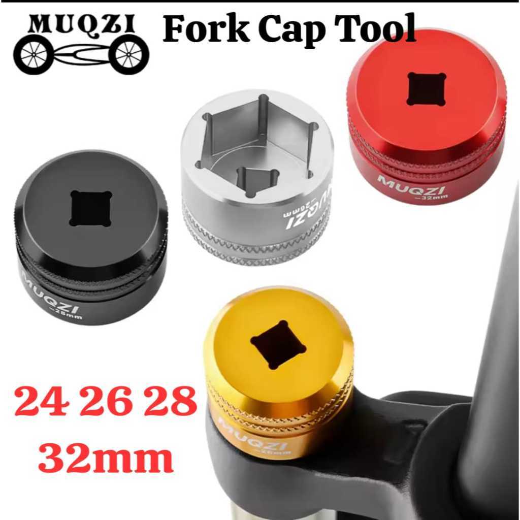 Foto Muqzi Tool Alat Kunci Pas Buka Fork Top Cap Socket Tool 24 26 28 32 mm Ring Sepeda MTB