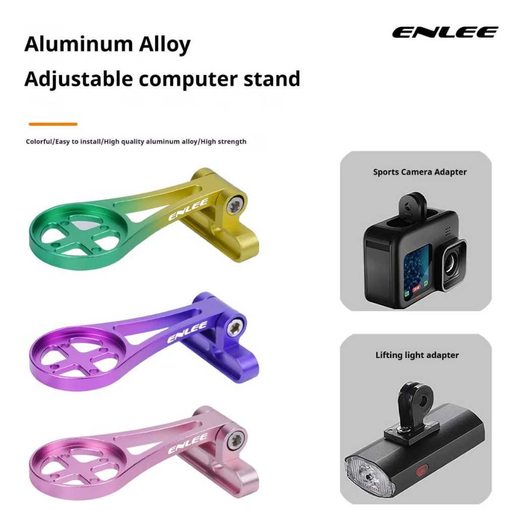 Foto Enlee Bar Fly Mounting Computer Mount Stem Holder Barfly Bracket Adjustable Speedo Spedo Lampu Gopro Sepeda