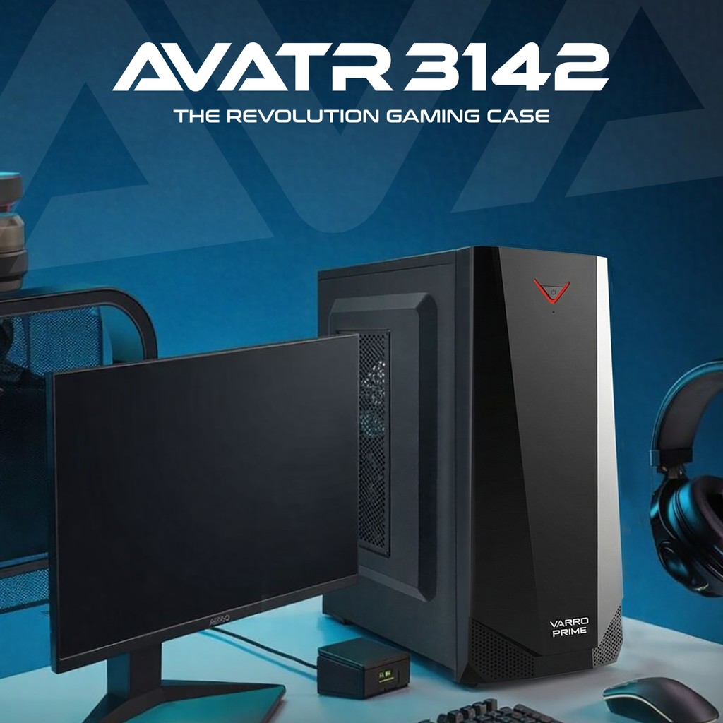 Casing PC VARRO PRIME AVATR+ 3142 ATX Included PSU 400W