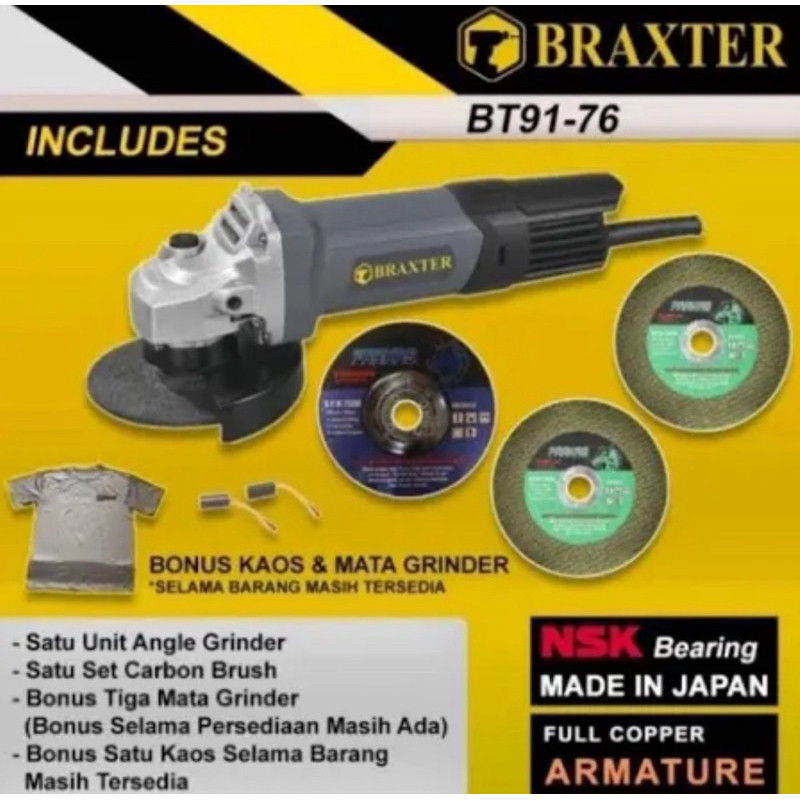 GRENDA TANGAN BRAXTER BT91-76 KUALITAS BAGUS BONUS MATA GRENDA DAN BAJU MURAH