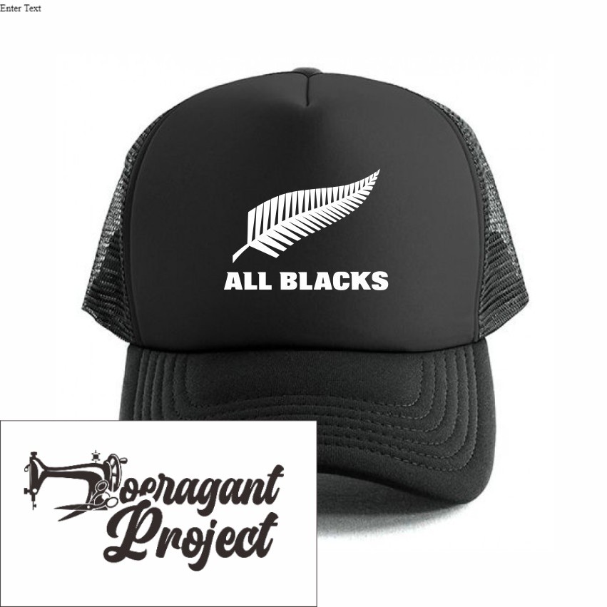 topi jaring all blacks / topi trucker hat all black
