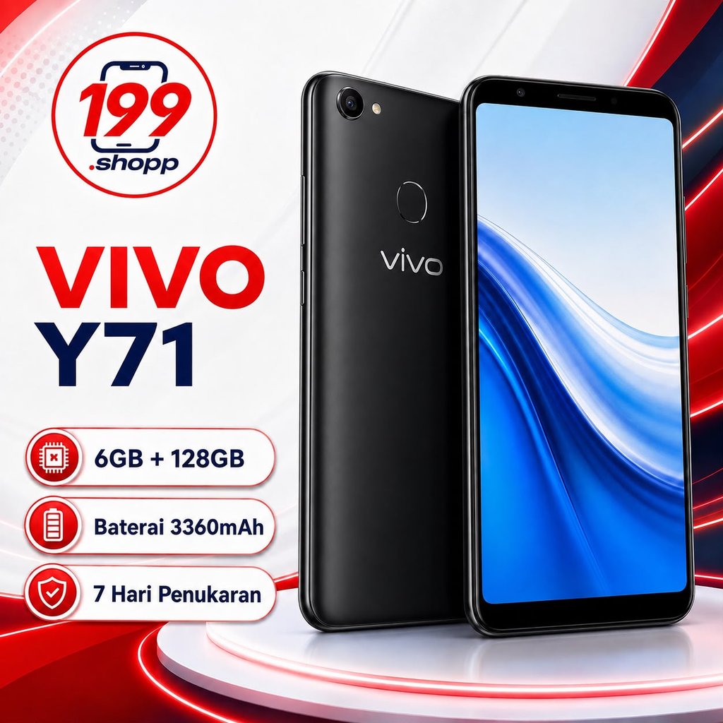 [COD] Hp VIVO Y71 RAM 6/128GB 4G Android Fulset Garansi 1 Tahun
