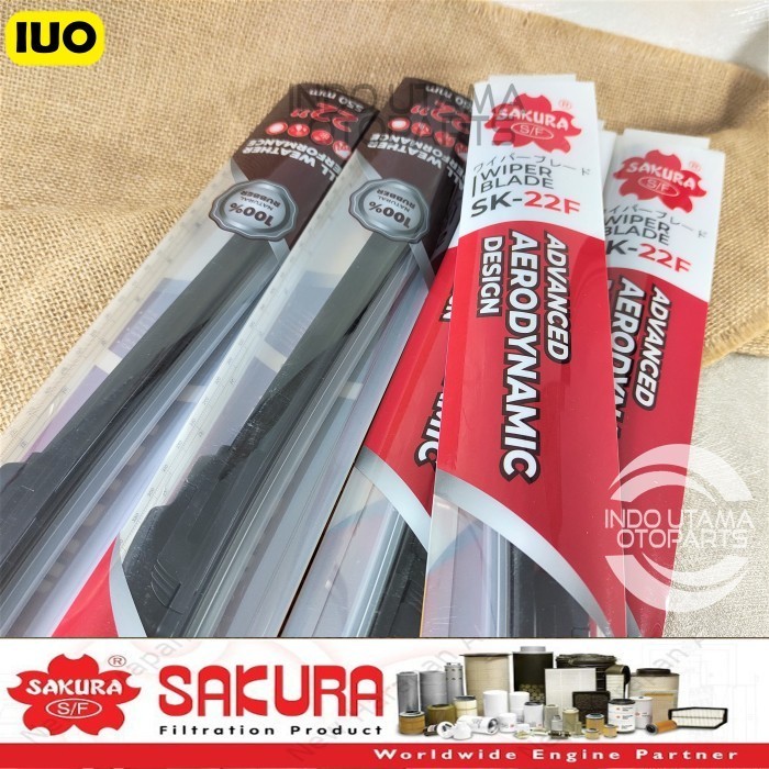 Wiper Frameless ukuran 22 inchi Wiper Kaca Mobil SAKURA SK22F | B7