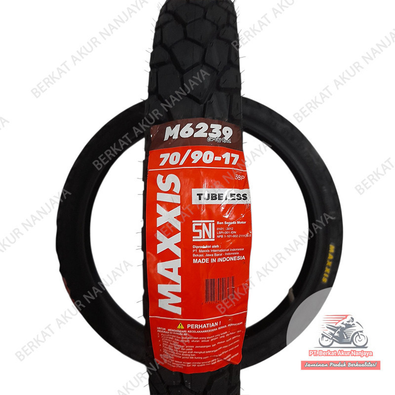 Ban Maxxis M6239 70/90-17 Ban Tubeless