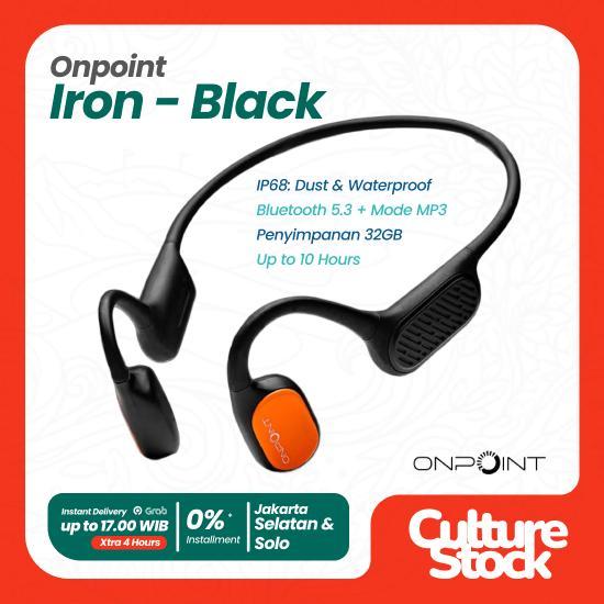ONPOINT IRON OpenEar - Black, Bone Conduction Earphones