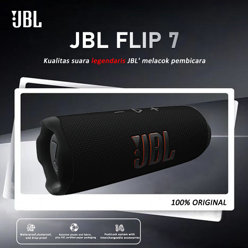 100% ORI JBL Flip 7 Portable Waterproof,Dustproof,and Drop-Proof Speaker With Bold JBL Pro Sound Yan