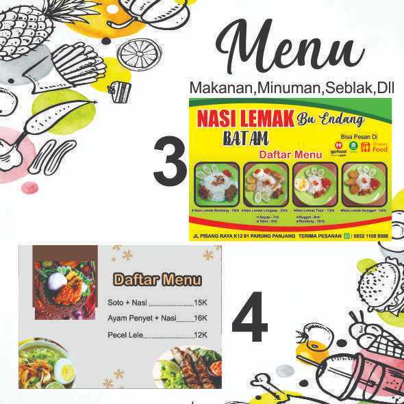 (UK A4 & F4) Cetak Custom menu, Menu Makanan Minuman / Menu Cafe,Warkop,Seblak,dll / Menu hidangan /