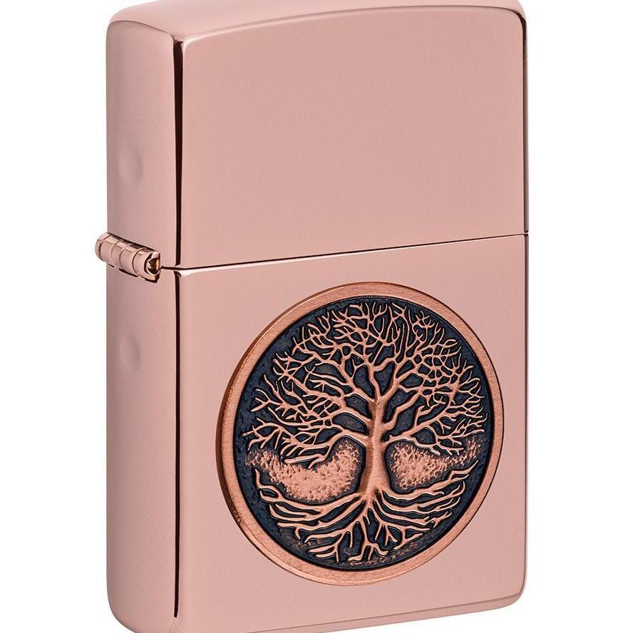 Zippo Original 49638 Tree of Life Emblem (High Polish Rose Gold)