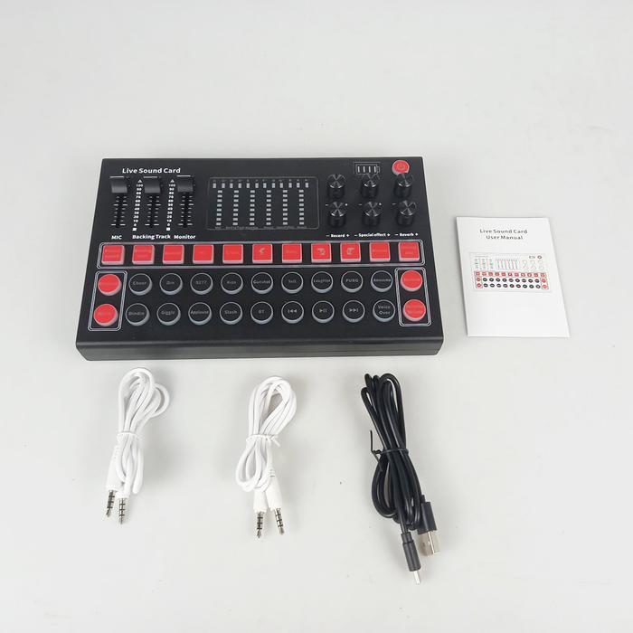 Mixer USB Sound Card Live Broadcast Recording Special Effect M9