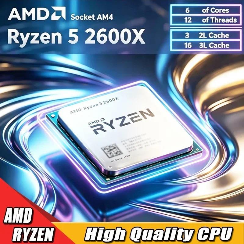AMD Ryzen 5 2600X AM4 Motherboard Supported CPU 6C12T 4.2GHz Boost Frequency Video Editing Gaming De