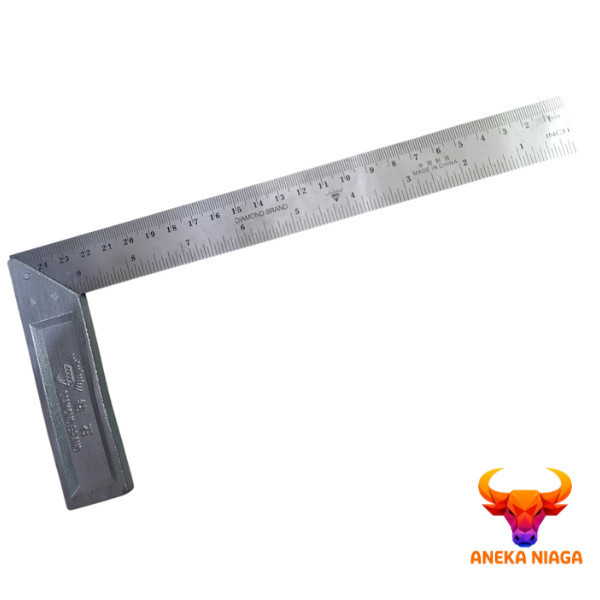 aneka-Siku Meter Tukang 10 Inch Diamond - Penggaris Besi Sudut 25 Cm