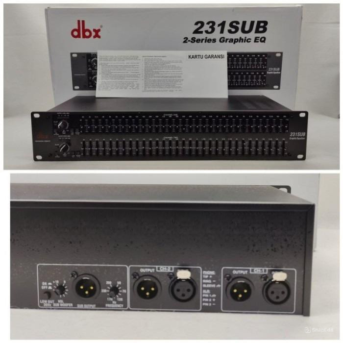 EQUALIZER DBX 231 EQUALIZER DBX231 ADA SUBWOOFER OUT DBX 231SUB