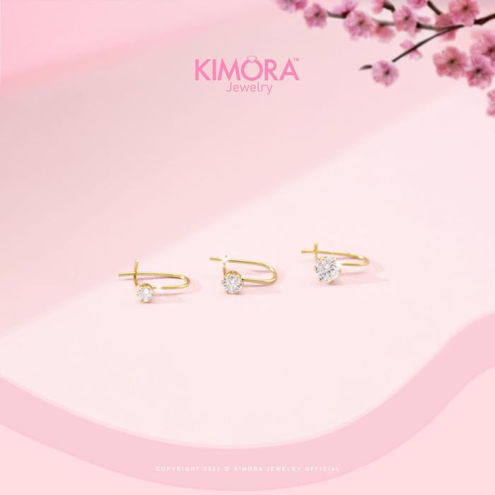 Kimora - Anting Hoop Titanium Wanita Cerin Ant77 - Ant02 - GOLD MATA KECIL
