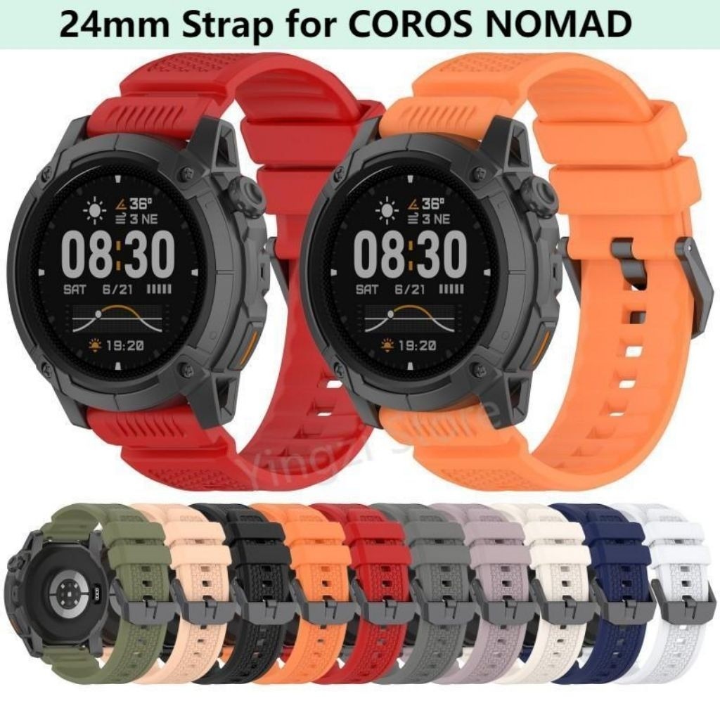 TERLARIS Strap Silicone / Tali Jam 24mm COROS NOMAD / Ticwatch Pro5 / Pro5 Enduro / Atlas