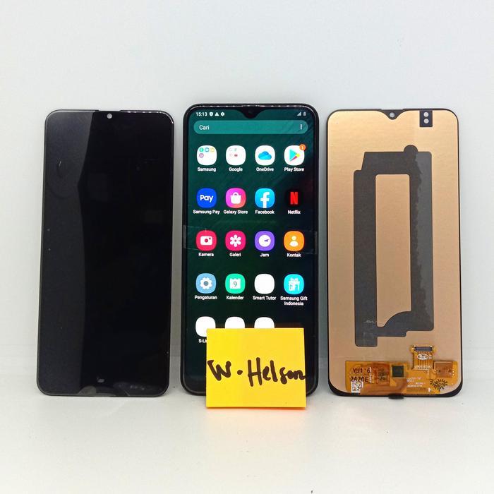 LCD TOUCHSCREEN SAMSUNG GALAXY A20 AMOLED ORIGINAL - Hitam