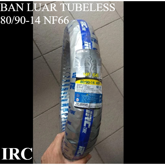 BAN LUAR TUBELESS IRC BAN LUAR 80/90-14 NF66 IRC BAN LUAR NF66 TUBELESS IRC TOP ORIGINAL