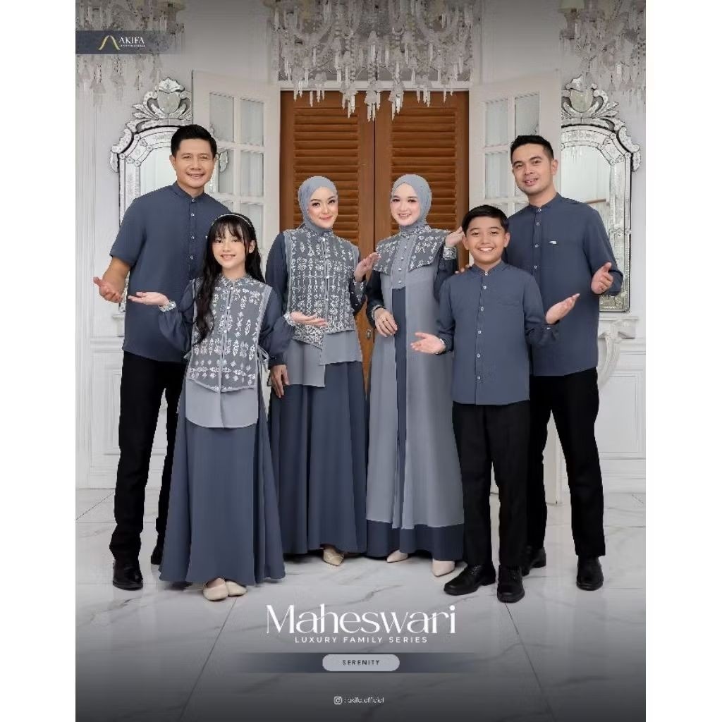 OPEN PO ‼️(WAJIB CHAT SEBELUM CEKOUT) Sarimbit Keluarga Lebaran Idul Fitri 2027 Maheswari Luxury Fam