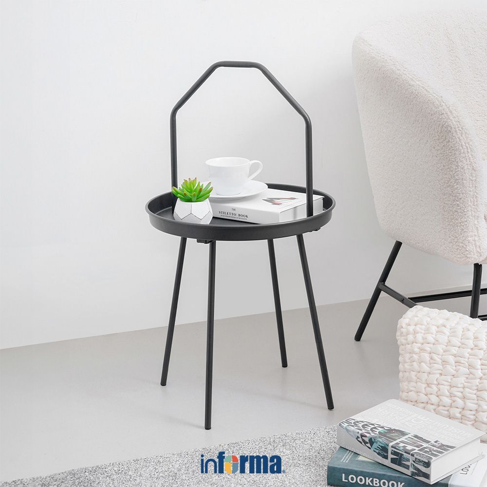 Informa Hanna Meja Sisi Round Meja Samping Meja Sofa End Table Side Table Pojok Ruang