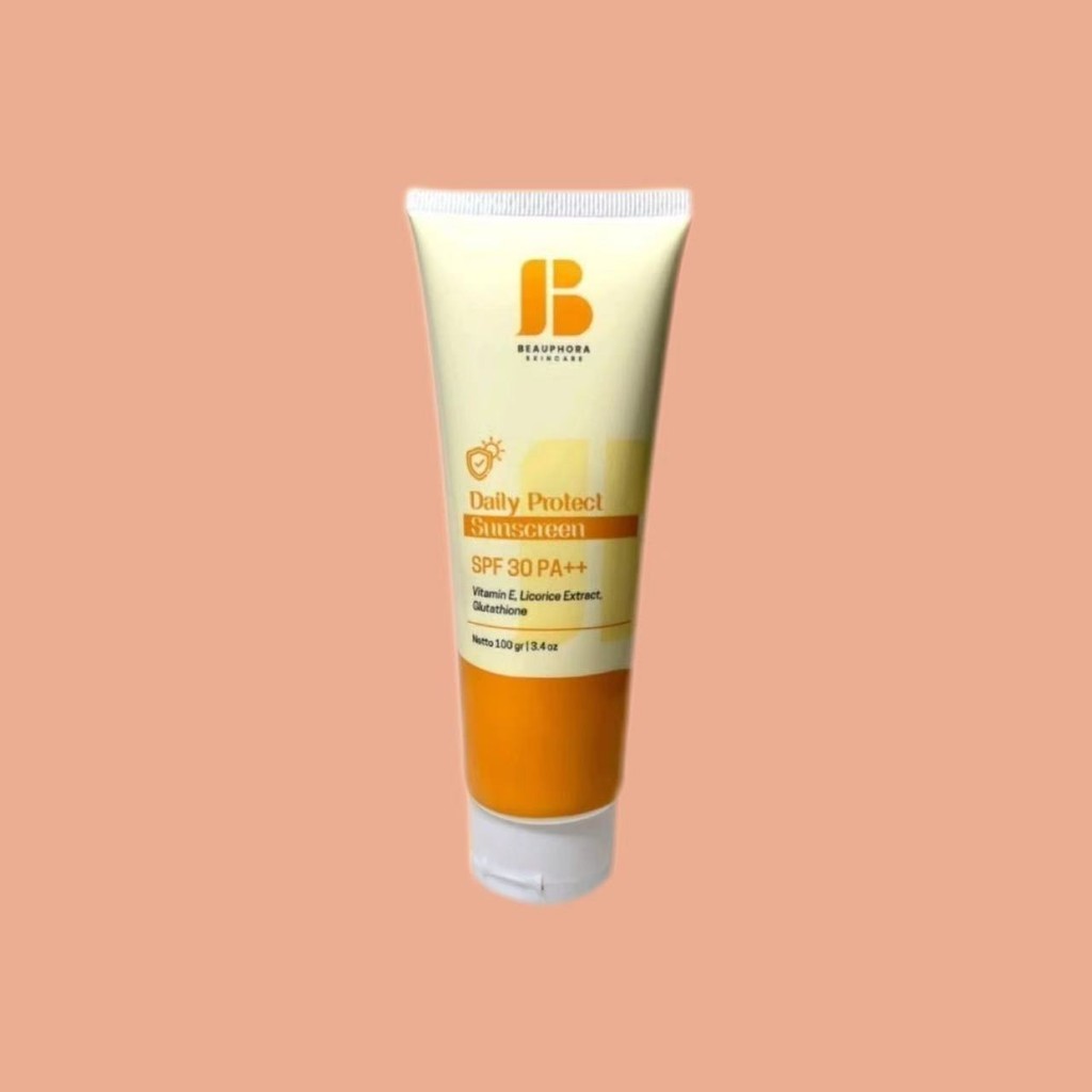 Beuphora Sunscreen 3x Brighten Day Cream Pemutihan kulit alami Instant Sunscreen Mencerahkan warna k