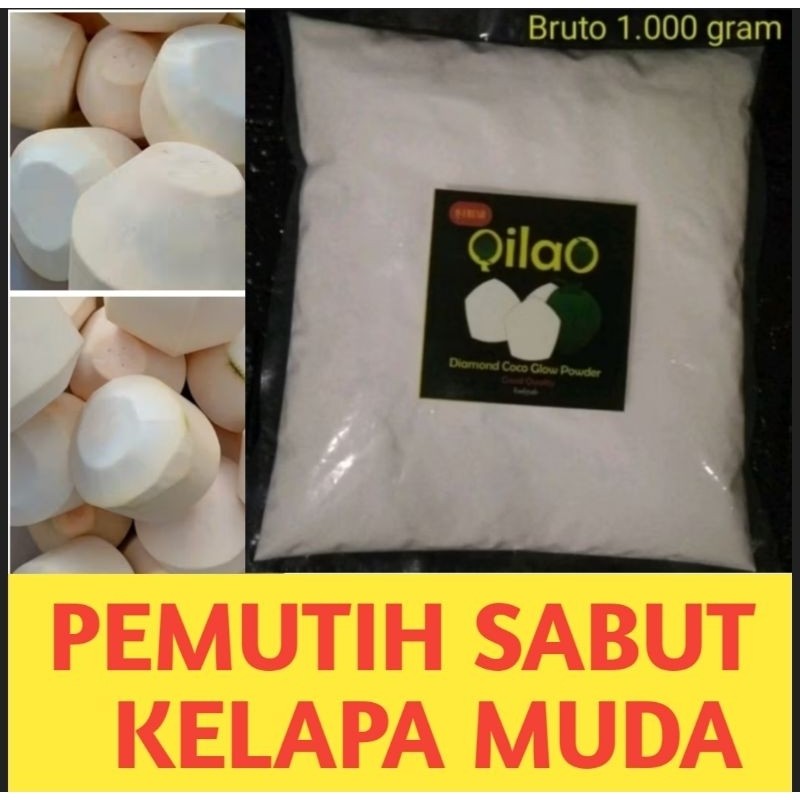 Serbuk Pemutih Sabut Kelapa Muda, Kelapa Diamond, Kelapa ala Thailand