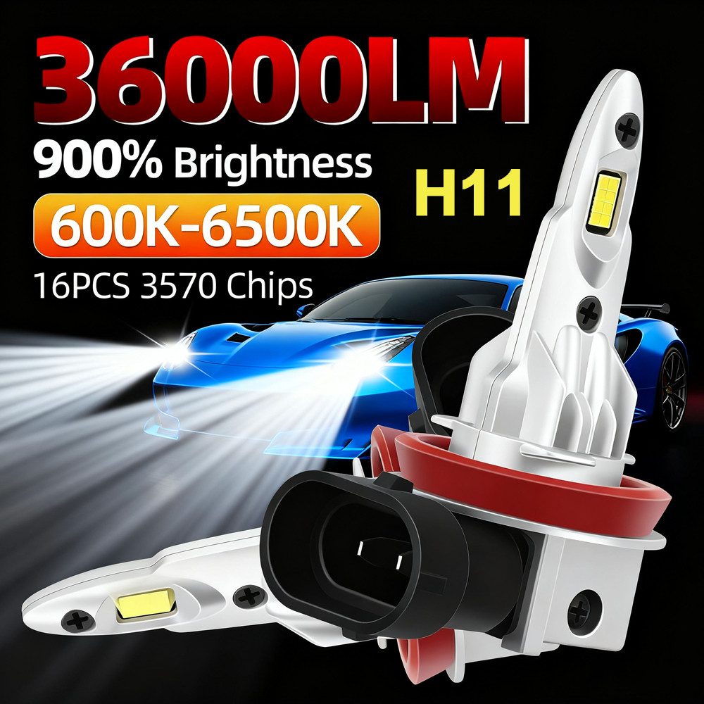 H11 LED CANBUS Light 3570 CSP Chips Plug&Play Wireless Mini H8 Car Headlight 6000K 6500K High Power 
