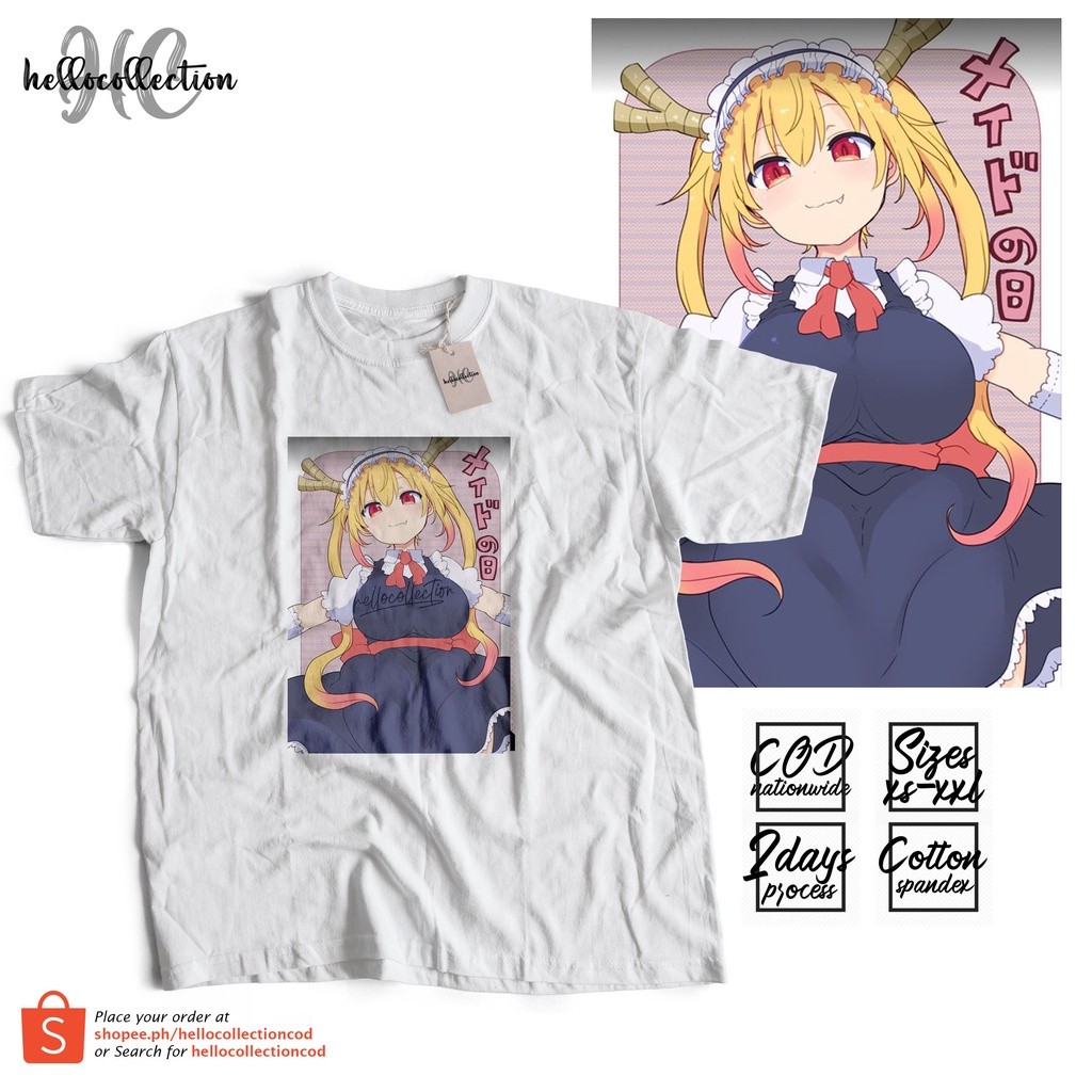 Kaos Baju Miss Kobayashi's Dragon Maid - Design 12 Anime Shirt Baju Anime c1