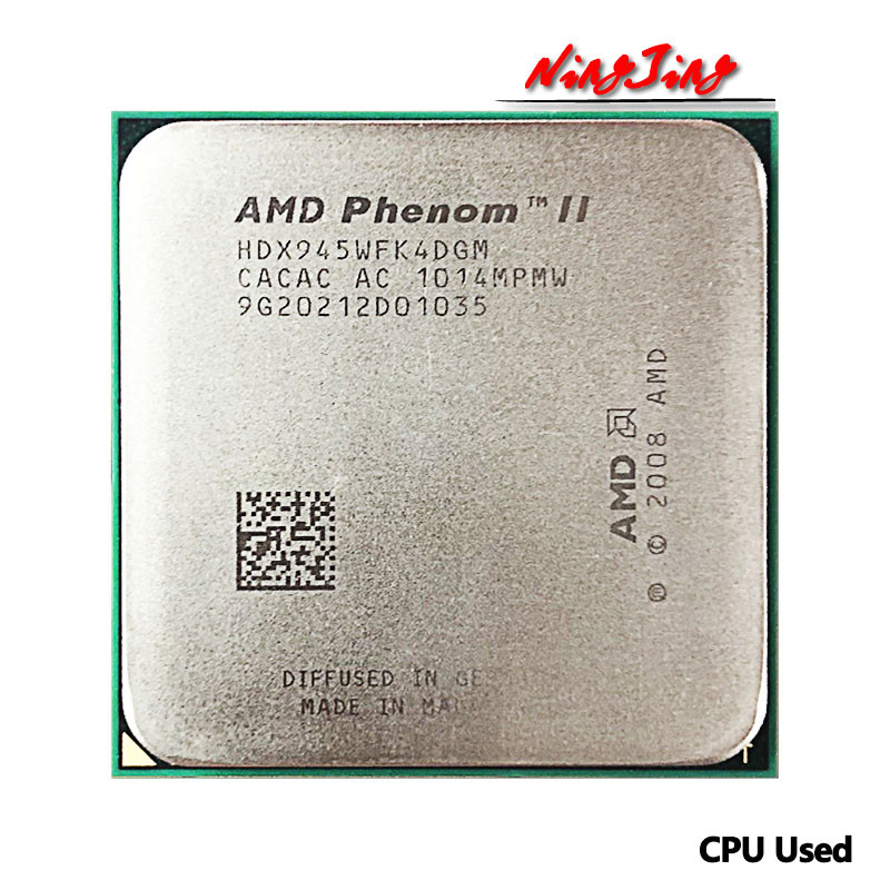 AMD Phenom II X4 945 95W 3.0GHz Used Quad-Core CPU Processor HDX945WFK4DGM /HDX945WFK4DGI Socket AM3