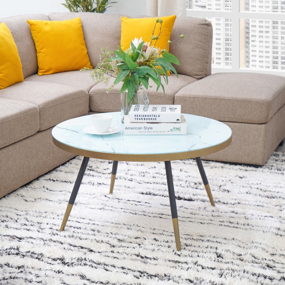 Informa Marsha Meja Tamu - Putih Coffee Table Meja Ruang Tamu Serbaguna Meja Sofa Furniture Rumah Ae