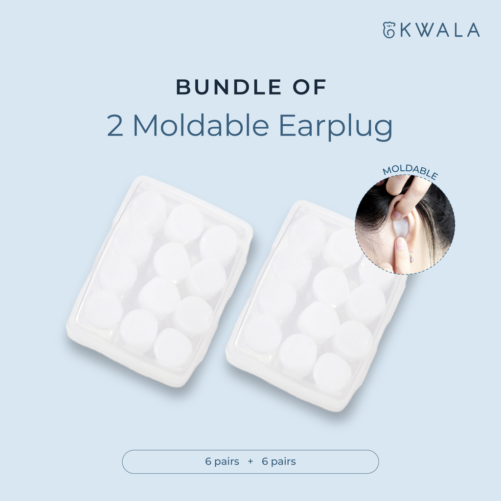 KWALA [Bundle] Moldable Earplug | Penutup Telinga | Earplug | Peredam Suara | Penutup Telinga untuk 