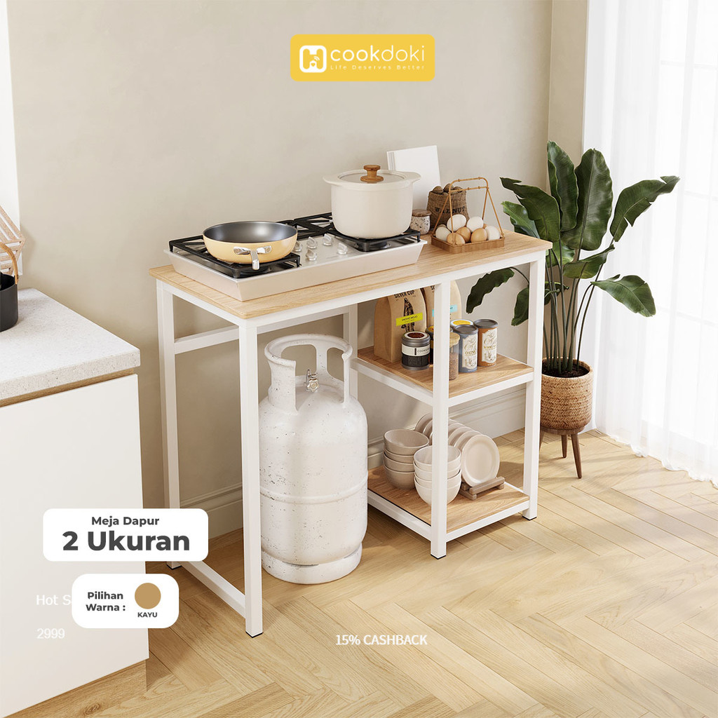 Cookdoki Rak Oven Microwave/Meja Serbaguna Multifungsi Dapur