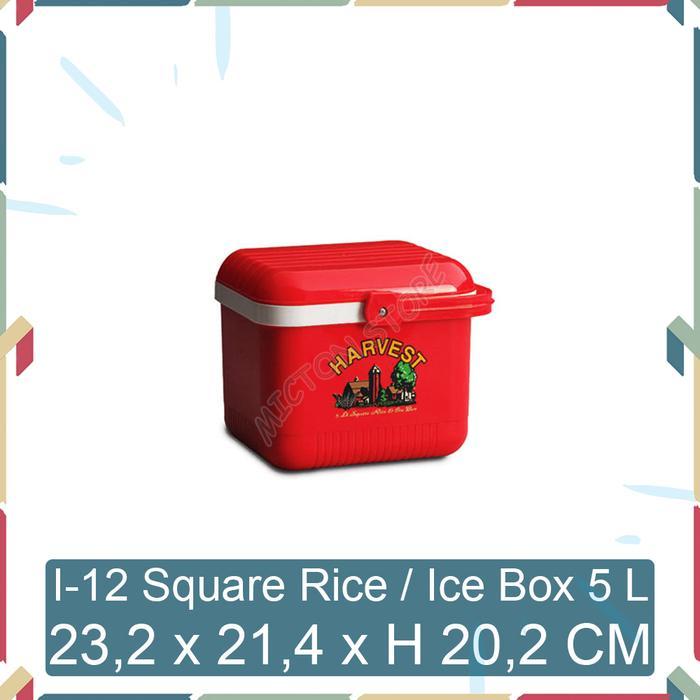 (Dapur Mamacik) MICTON Lion Star Square Rice Ice Box Liter Termos Nasi Kotak Es Batu - I-12 5Liter