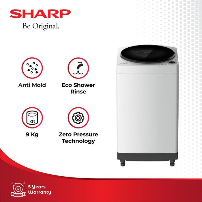 Sharp Mesin Cuci ES-M909T-GG New Megamouth Series