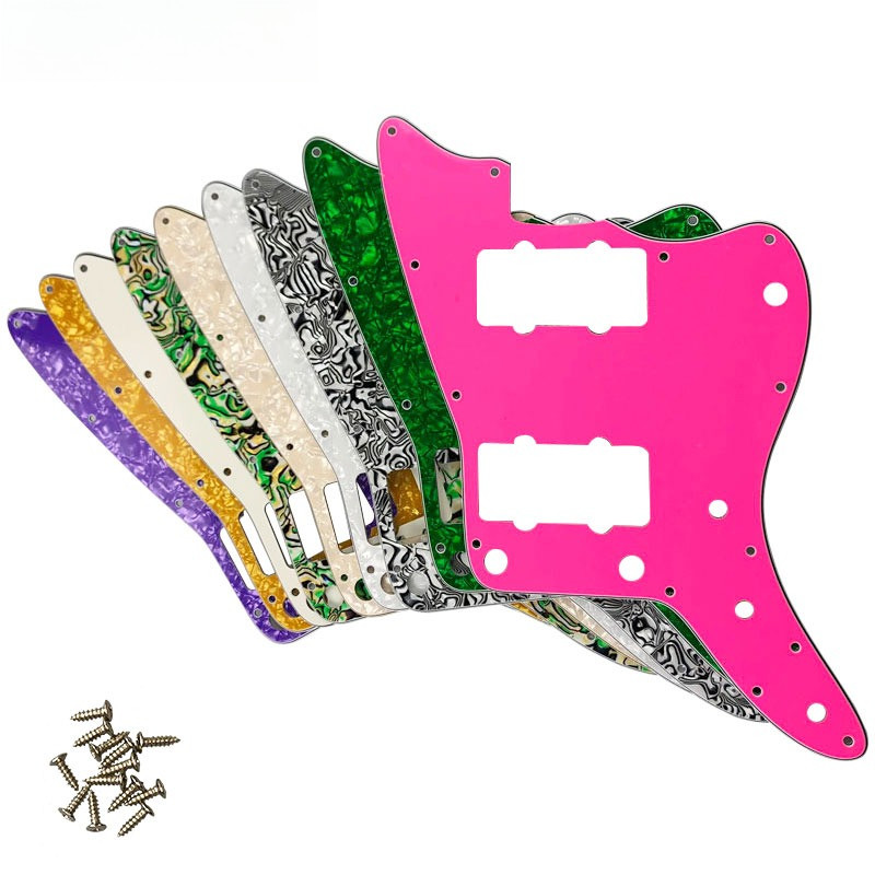 Pleroo Custom Guitar Parts - For US No Upper Controls Jazzmaster Style Guitar Pickguard Replacement