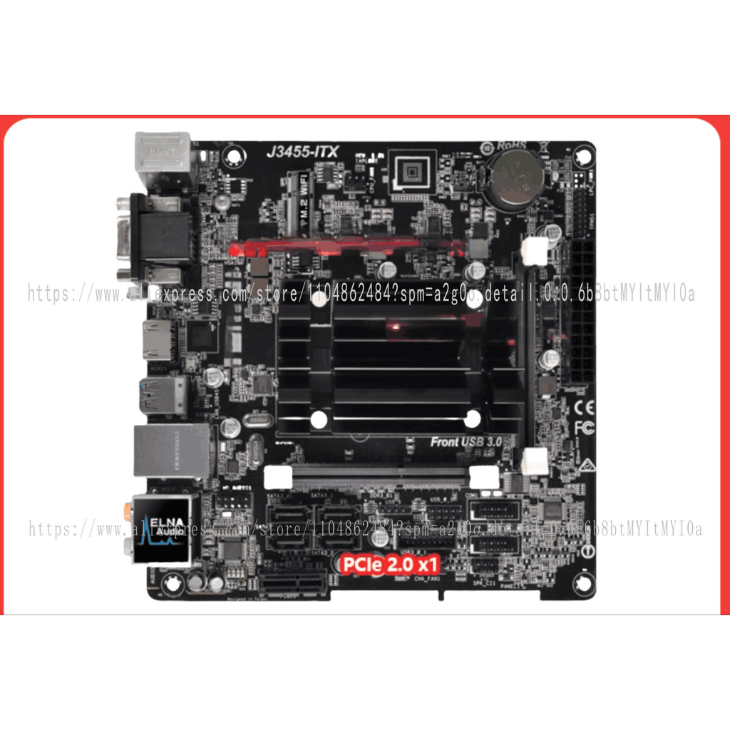 100% testing J3455-ITX Mini-ITX Quad-Core cpu J3455 DDR3 16GB Integrated HD Graphics 500 USB 3.1