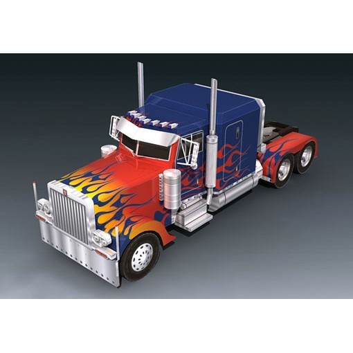 DIY Papercraft Lembar Kertas Pola Kendaraan Optimus Prime Model Truk
