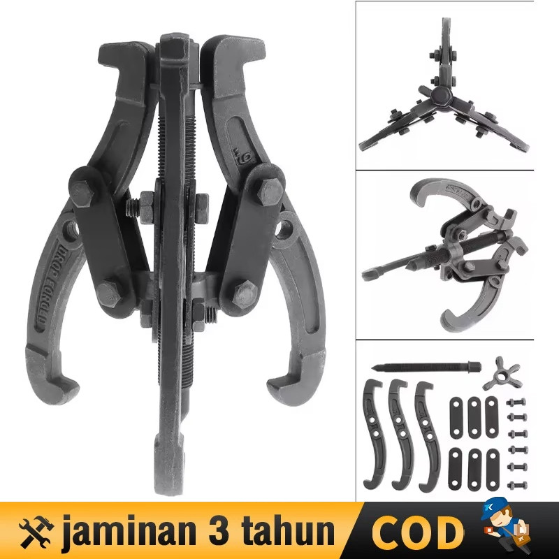 Treker 3 Kaki 3/4/6 Inch - Gear Puller 3 Jaw Tracker - TREKER - TRAKER - Alat Melepas Bearing dan La