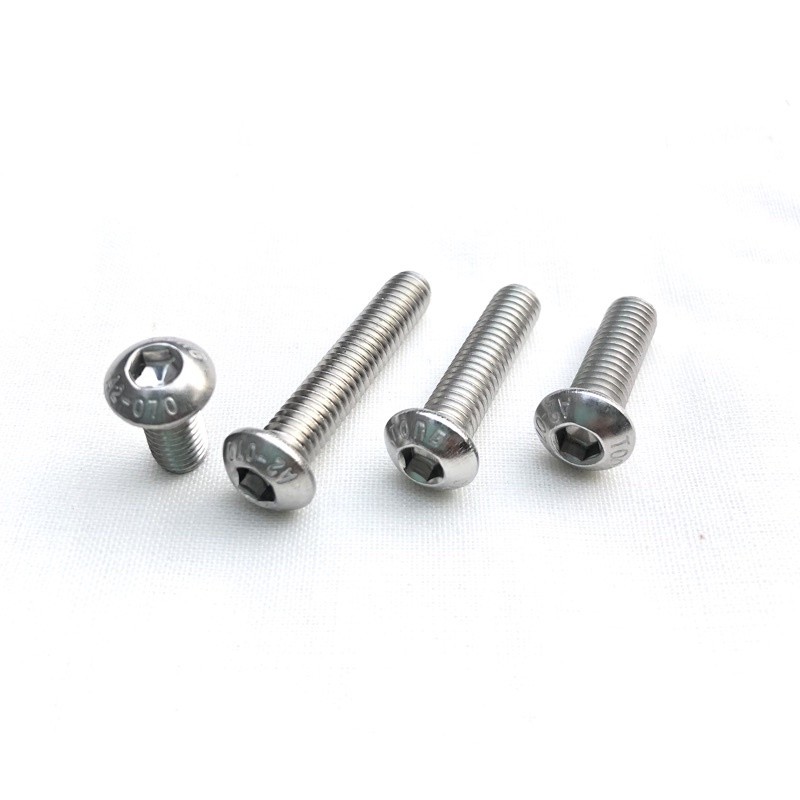 Baut L Button M6 x 20 (2 cm) Stainless Steel 304/ Drat 10/ Kunci L 4/ Baut Payung