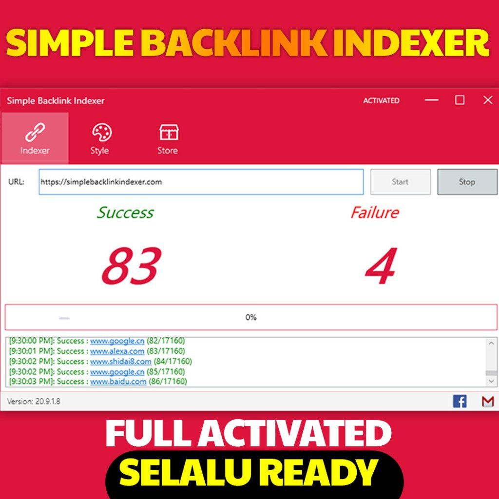 SEO SOFTWARE Backlink Simple Backlink Indexer For Website Ranking