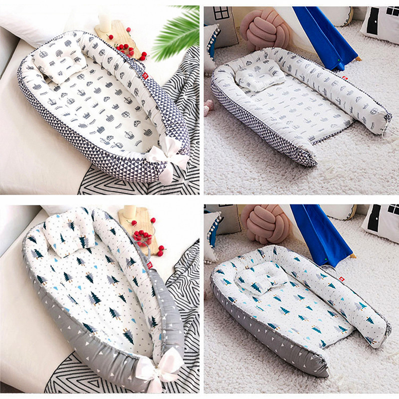 Cotton Baby Nest Bassinet Baby Cribs Cot Baby Bed Portable Bassinet Travel Bed Bassinet Bumper with 
