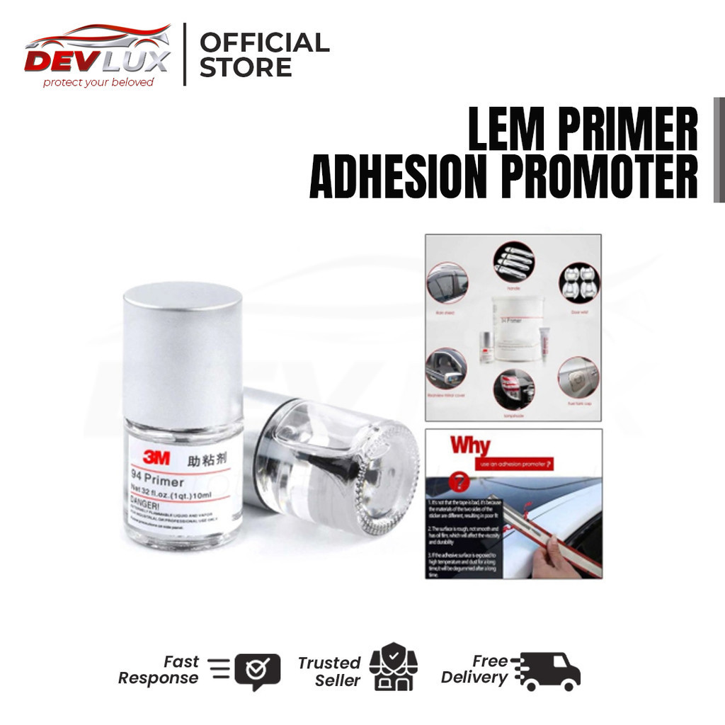 Lem Primer 3M Double Tape 10ml – Perekat Talang Air, Body Mobil, Kaca Kuat & Tahan Lama