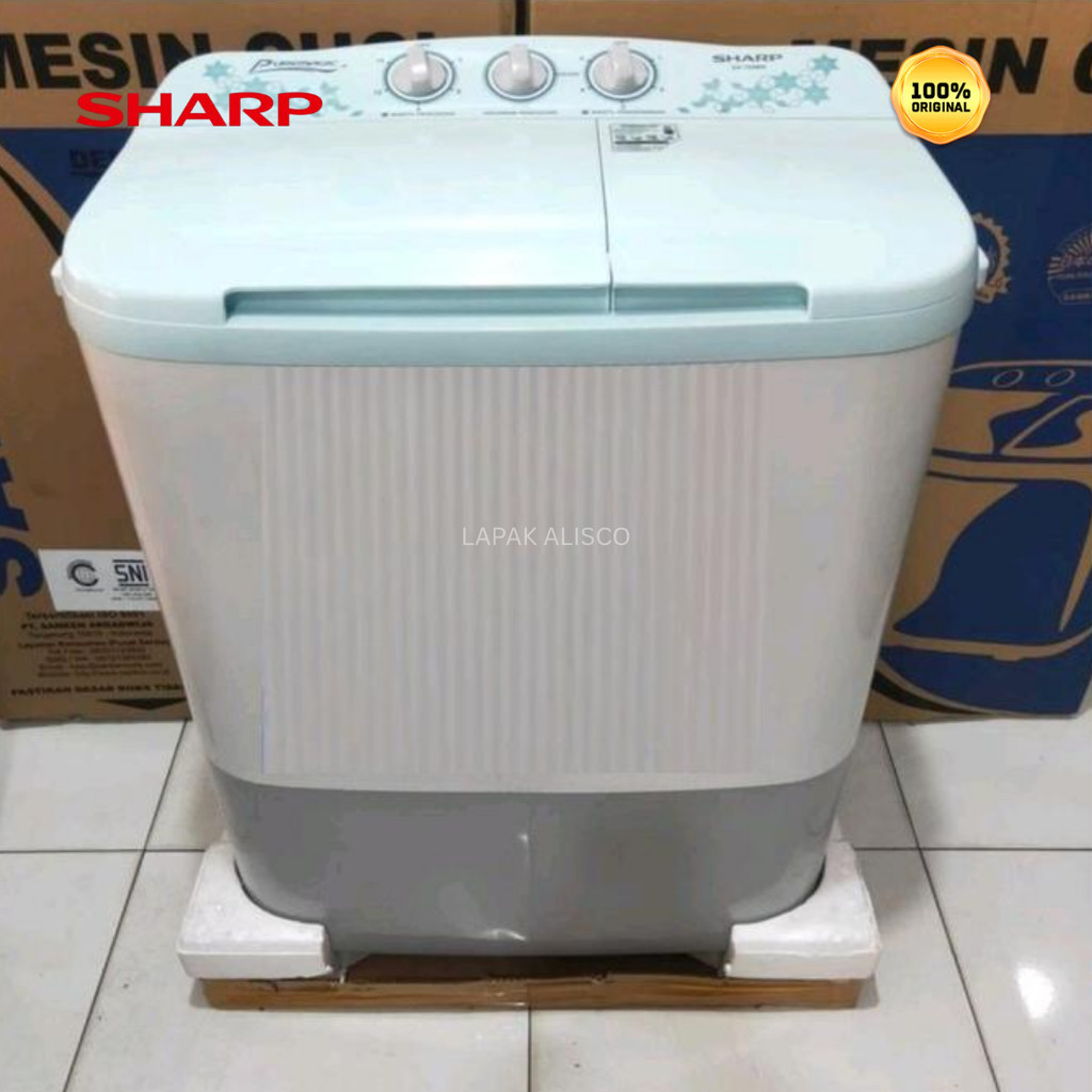 Mesin Cuci SHARP 2 Tabung ES-T80MW Baru Pencuci Pakaian Elektronik