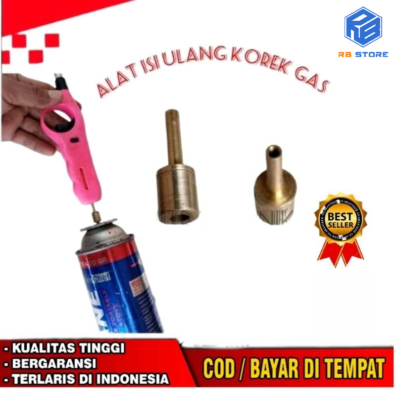 Refil Korek Gas Alat Isi Ulang Korek api dari gas protable ke korek pemetik panjang Refil Gas Korek