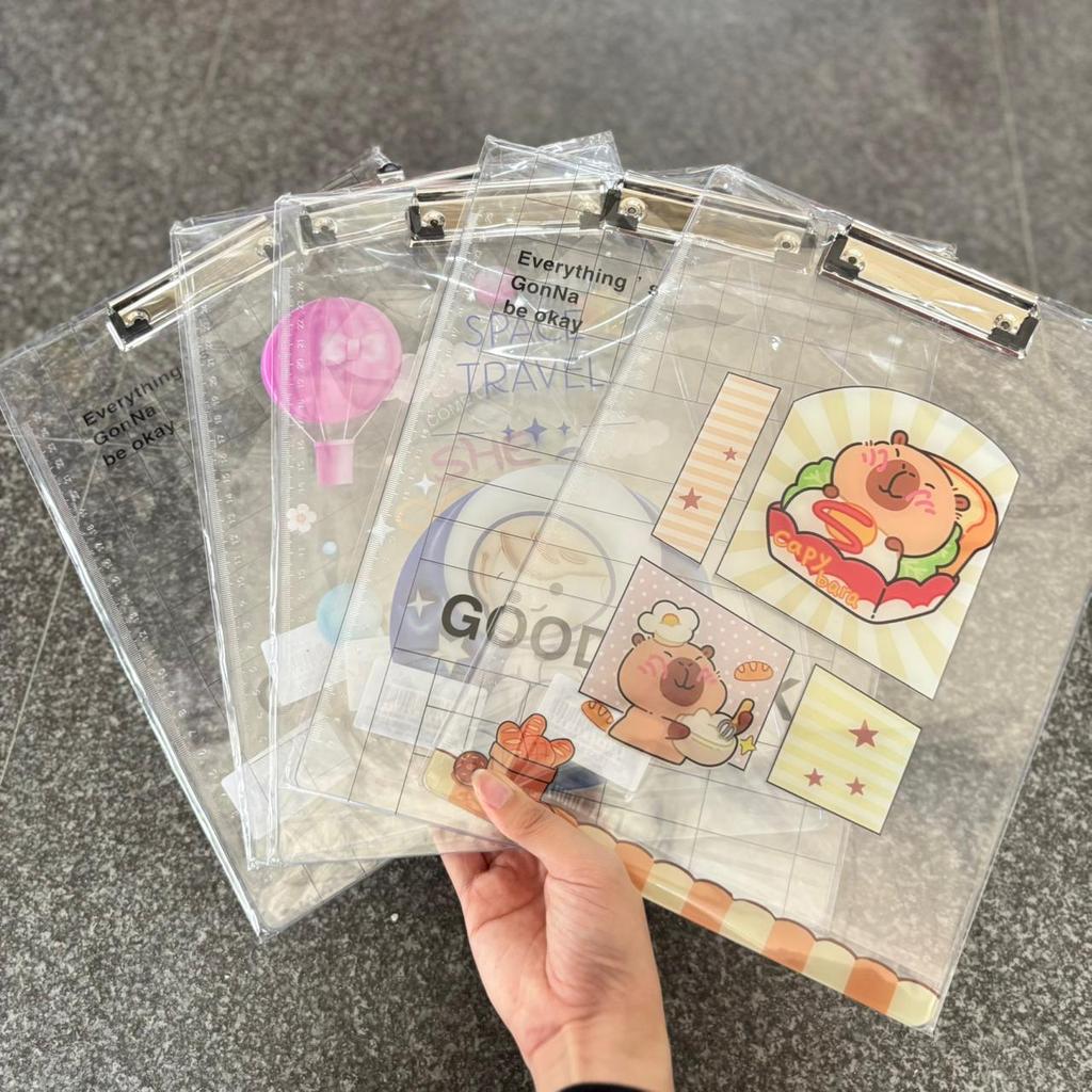 Papan Ujian Import PREMIUM Bening Fancy / Clip Board A4 papan Jalan / Clipboard Papan Dada / Papan a