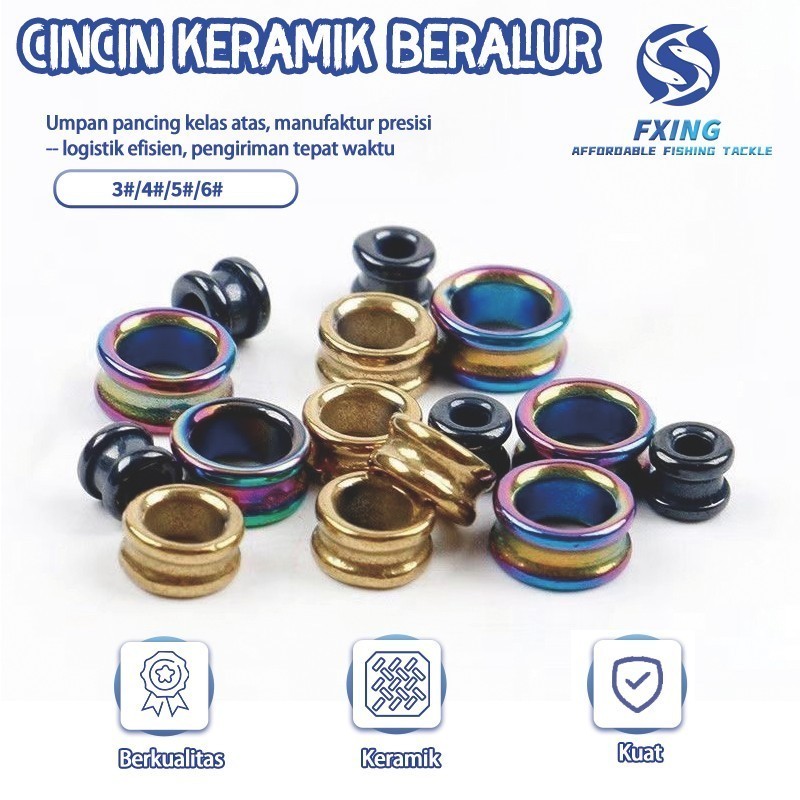10PCS ring guide ceramic  Ring Keramik Kecil  Untuk Kolong Tegek Pancing   FX897-908