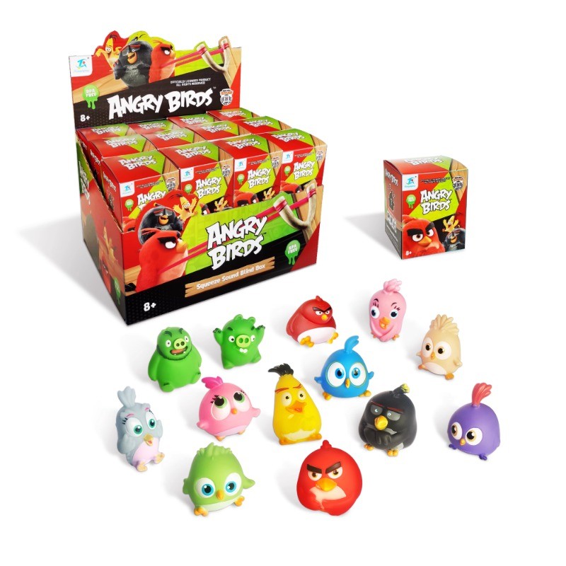 Anime Game Toys Angry Figure Chuck Bomb Piggies Birds Soft Rubber Sound Blind Box Toy Model Collecti